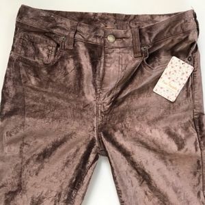 NWT Free People Velvet Taupe Pants
